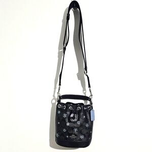 NWOT Coach Dempsey Snowflake Bucket Bag